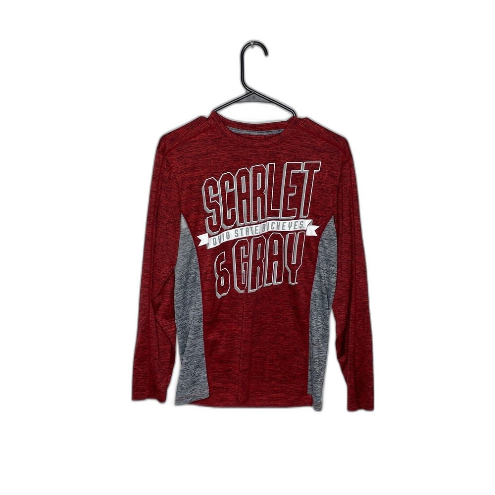 Ohio State Buckeyes Long Sleeve Scarlet Shirt Small Mens